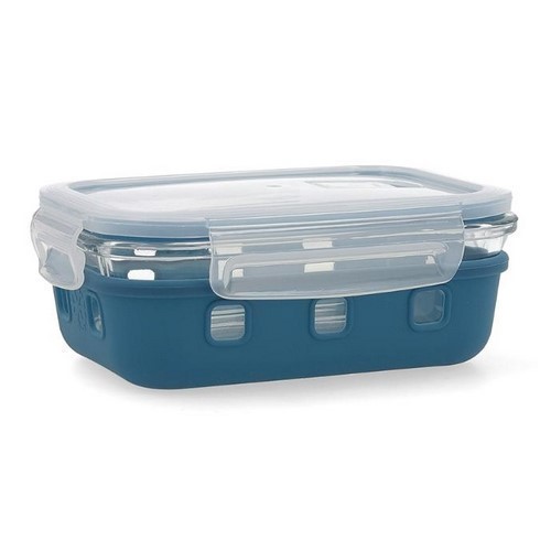 HERMETICO BIDASOA AMALFI FUNDA SILICONA AZUL 0.64L